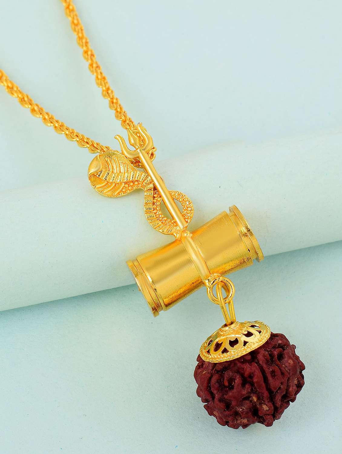 gold pleated pendant
