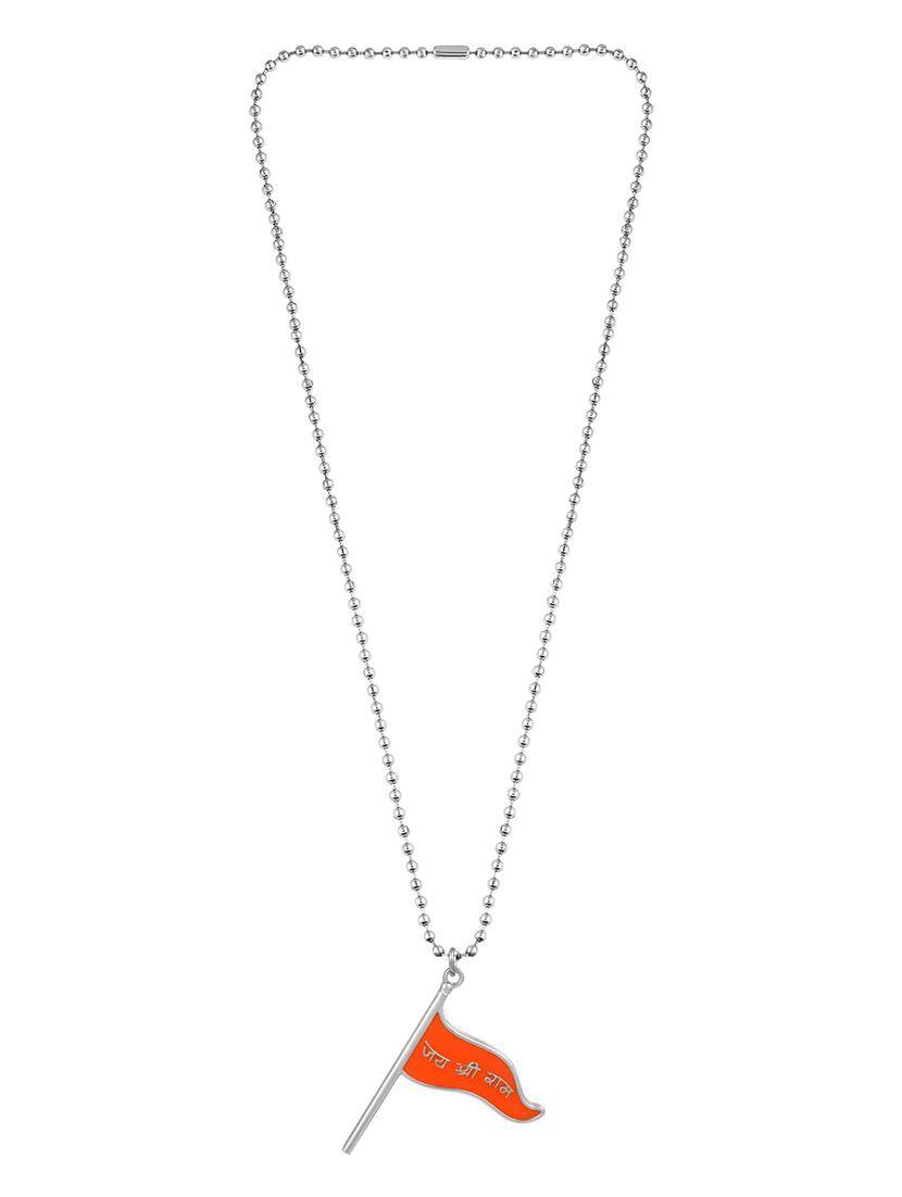 silver pleated pendant - 18536889 - Standard Image - 1