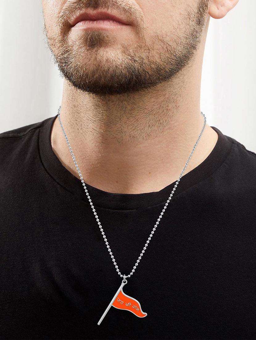 silver pleated pendant - 18536889 - Standard Image - 4