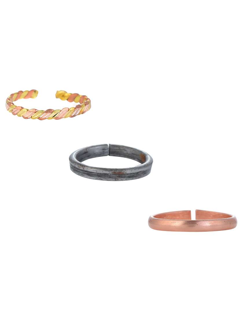 multi colored brass finger  ring