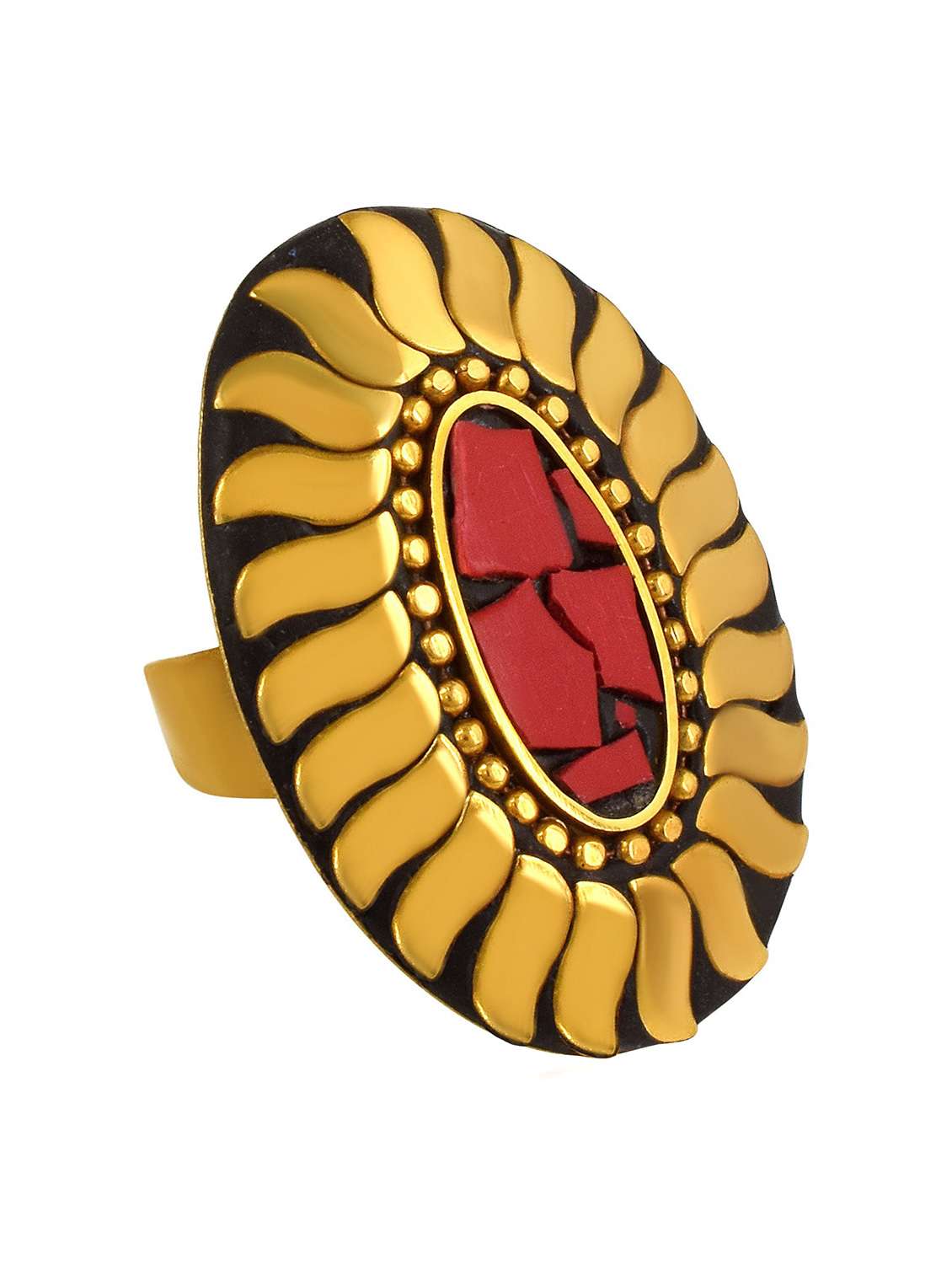 multi colored brass finger  ring - 18536921 -  Standard Image - 1