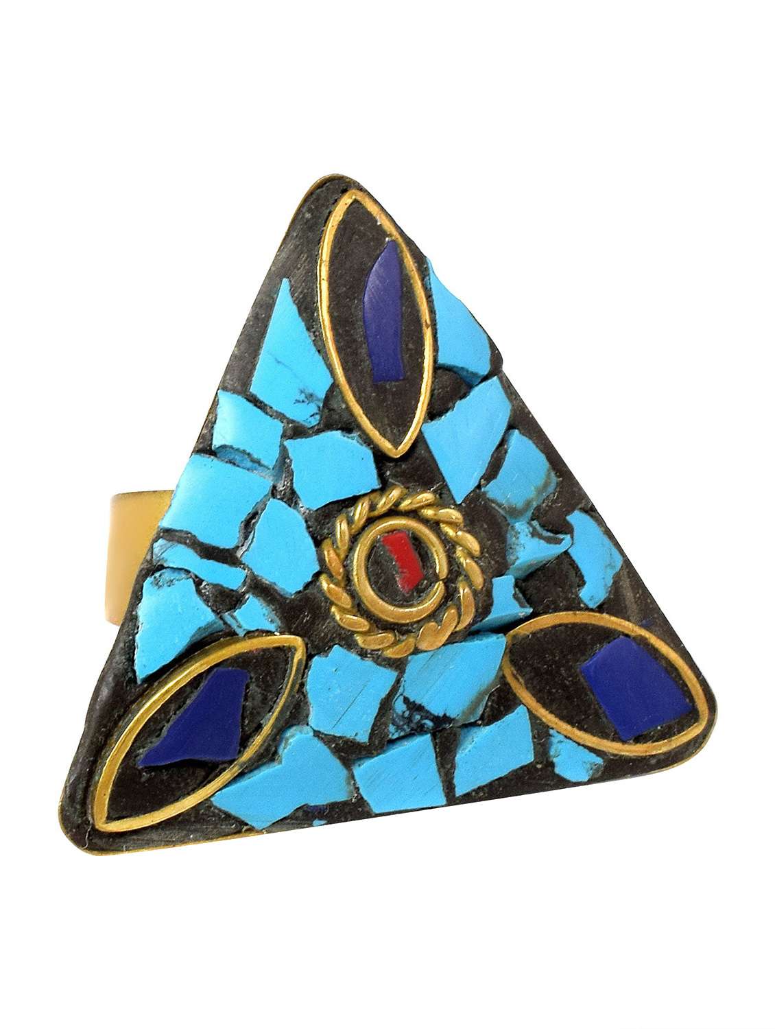 multi colored brass finger  ring - 18536923 -  Standard Image - 1