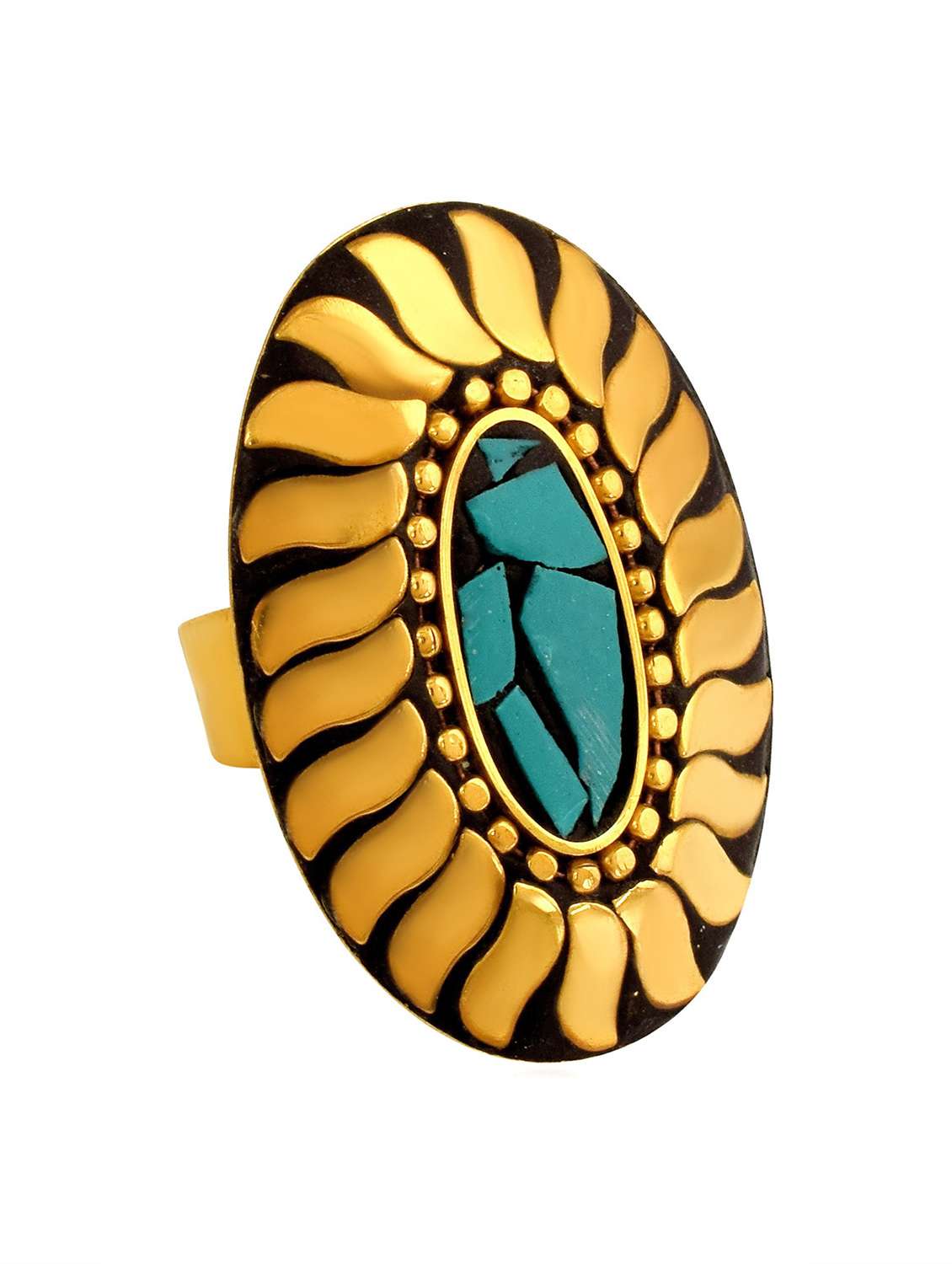 multi colored brass finger  ring - 18536928 -  Standard Image - 1