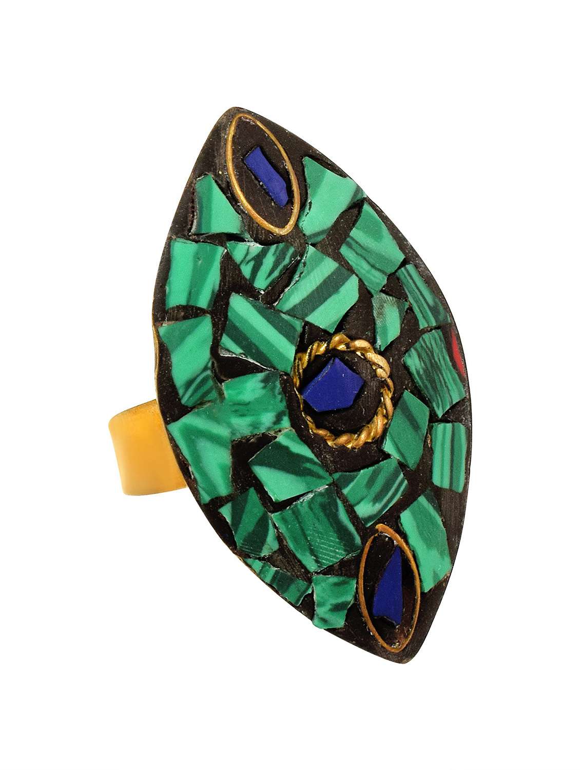 multi colored brass finger  ring - 18536934 -  Standard Image - 1