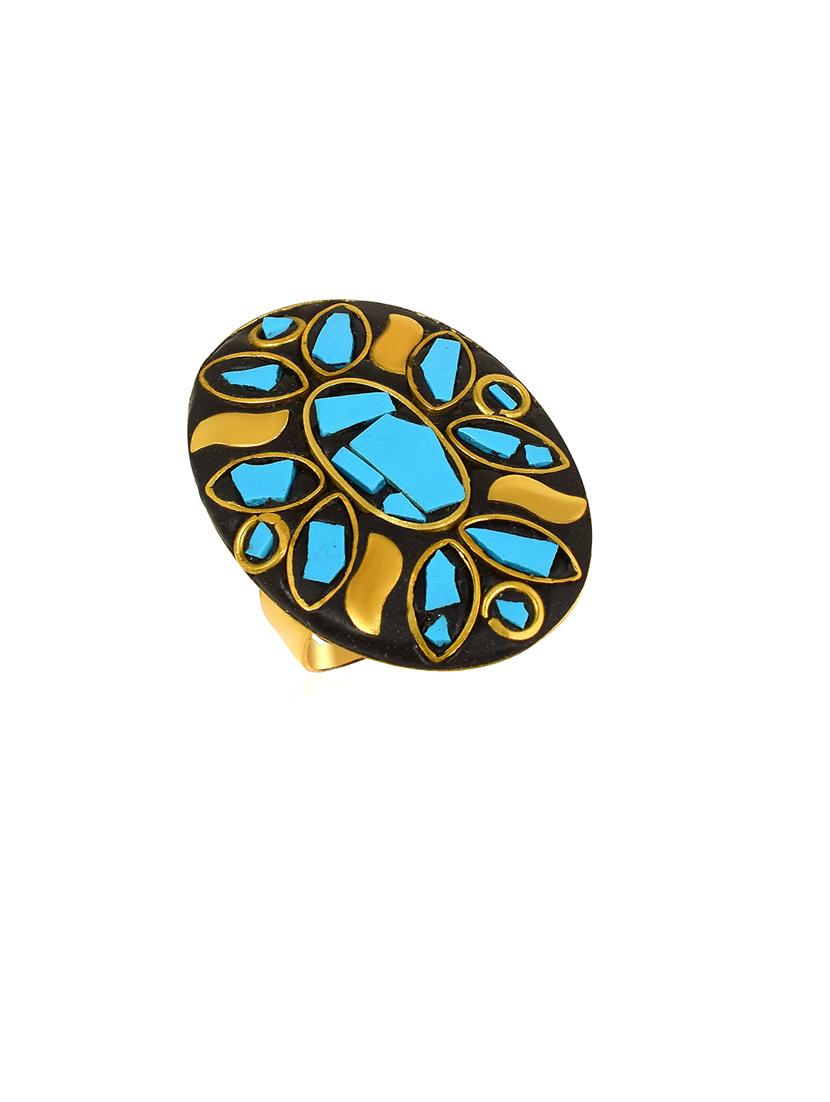 multi colored brass finger  ring - 18536937 -  Standard Image - 1