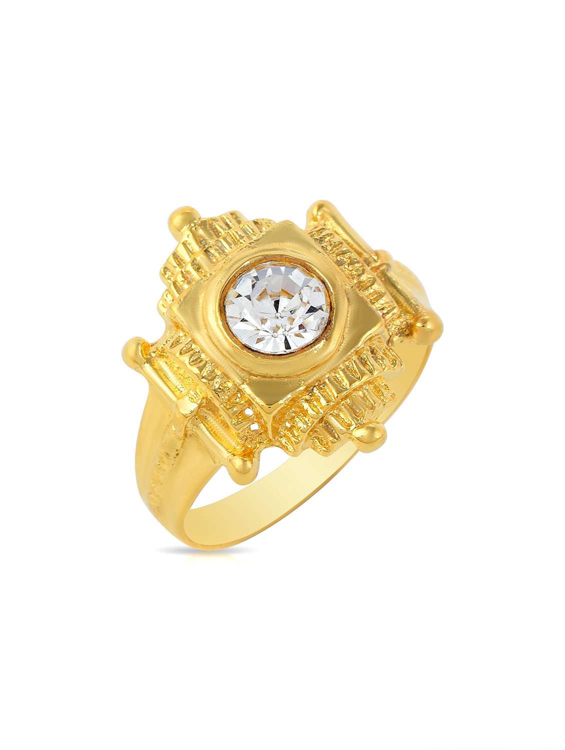 gold plated finger ring - 18536951 -  Standard Image - 1