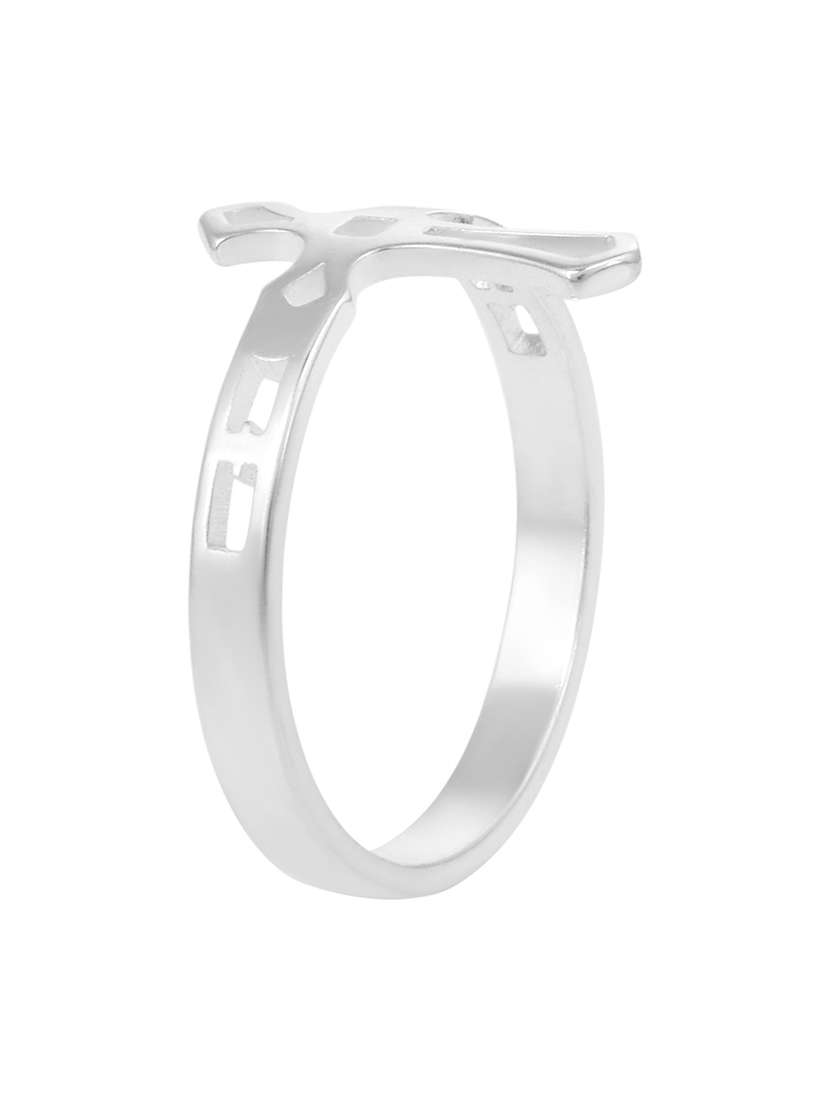 silver pleated ring - 18537038 -  Standard Image - 1