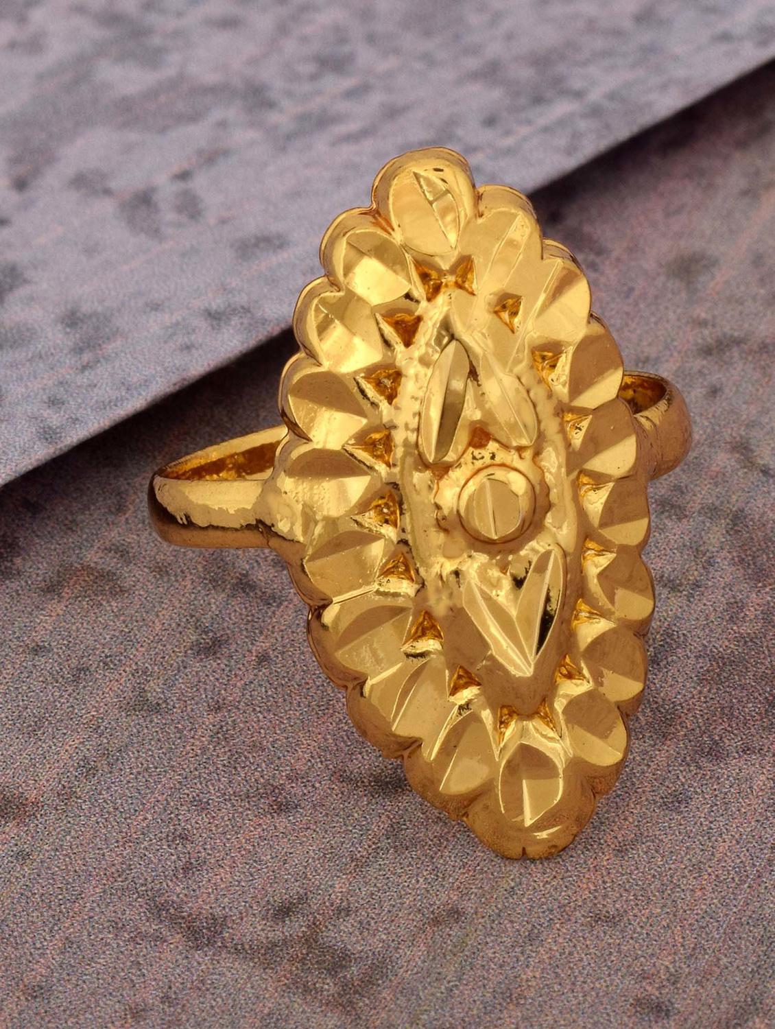 gold plated finger ring - 18537042 -  Standard Image - 1