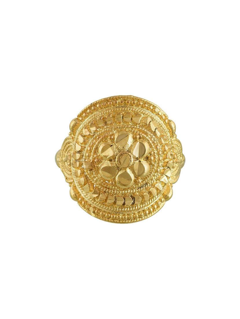 gold plated finger ring - 18537073 -  Standard Image - 1