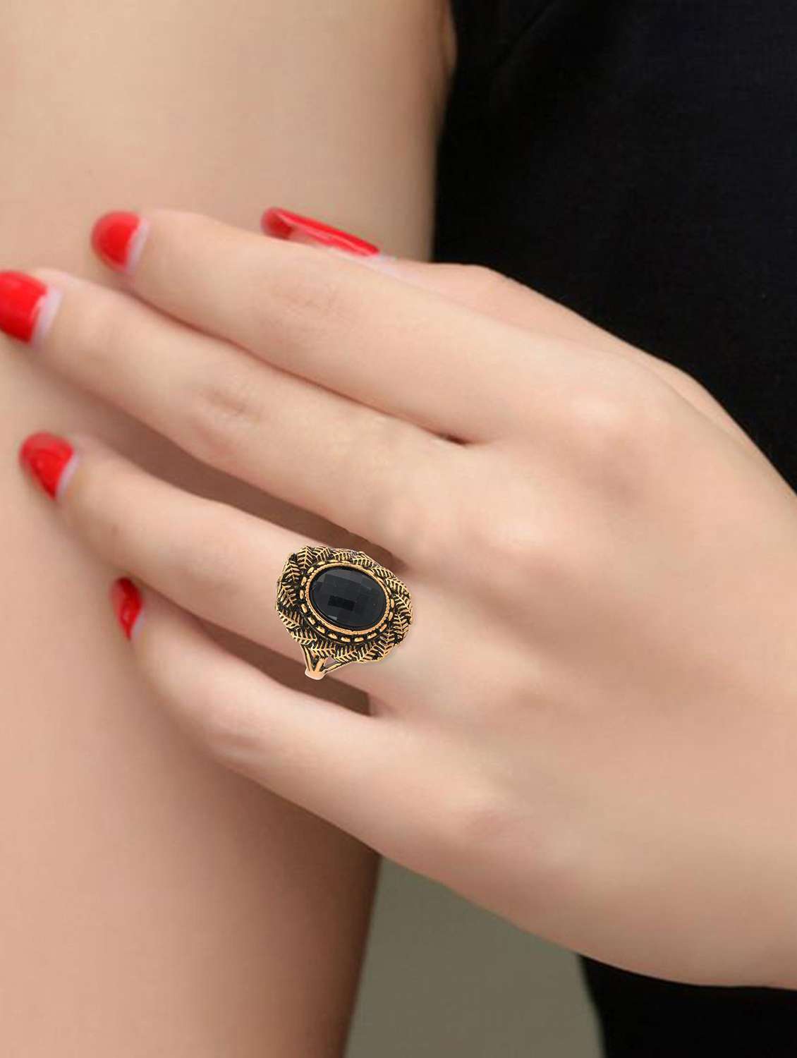 gold plated finger ring - 18537078 -  Standard Image - 4