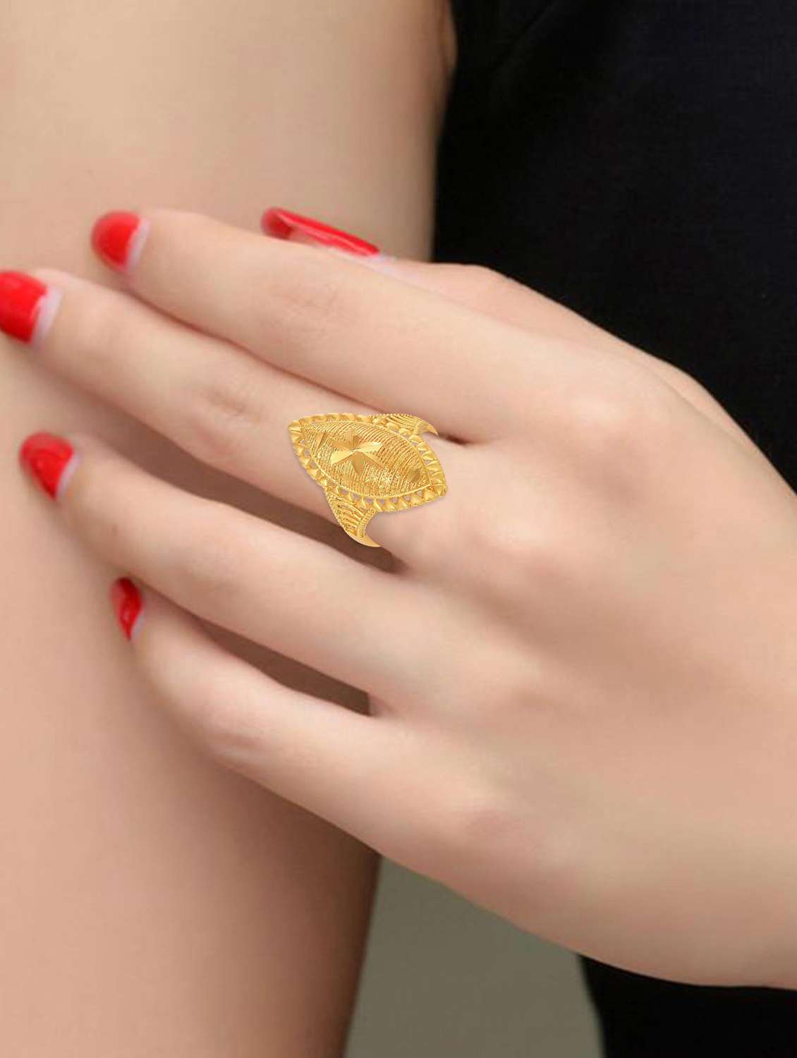 gold brass finger  ring - 18537111 -  Standard Image - 4