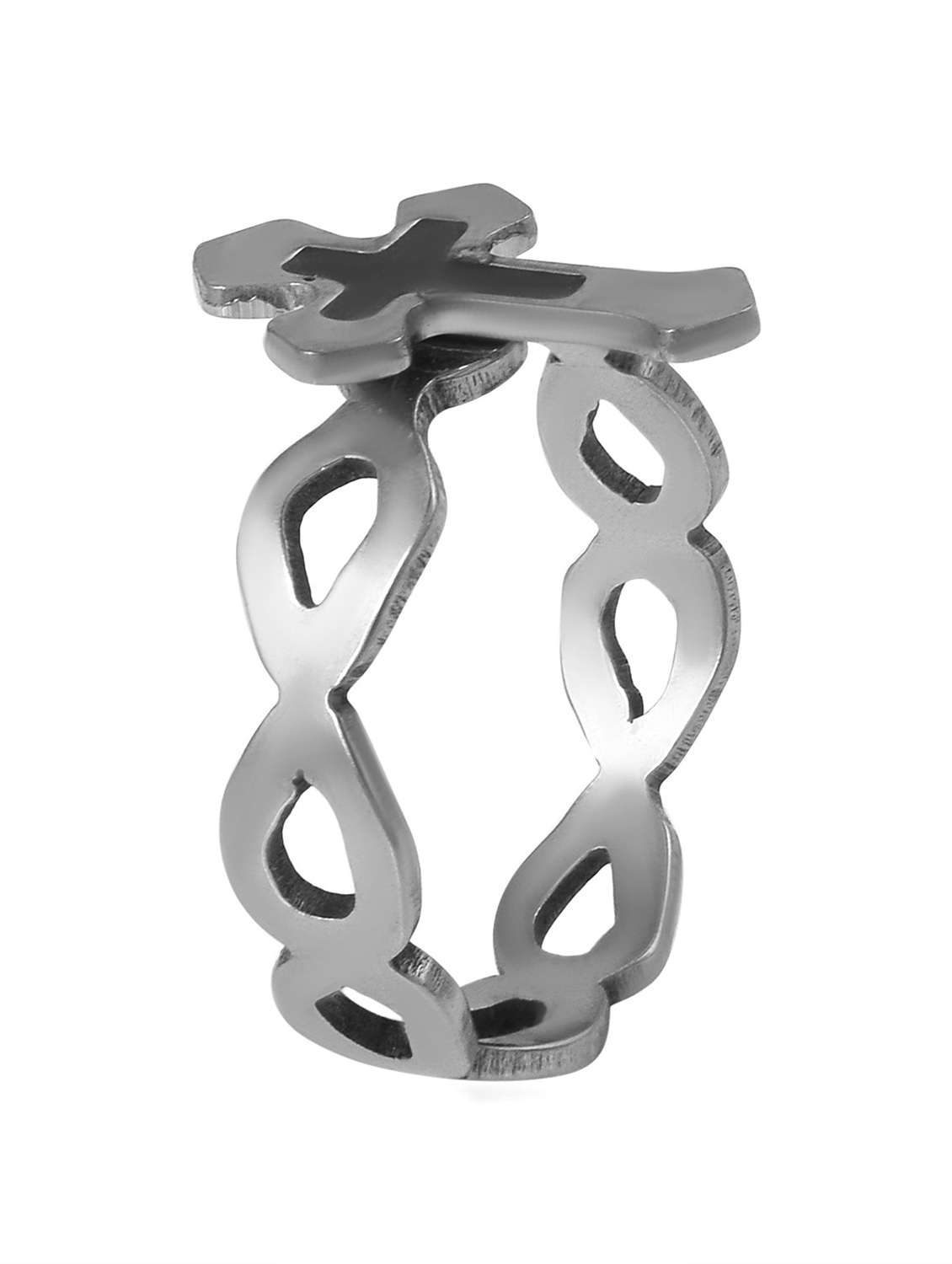 silver pleated ring - 18537197 -  Standard Image - 1