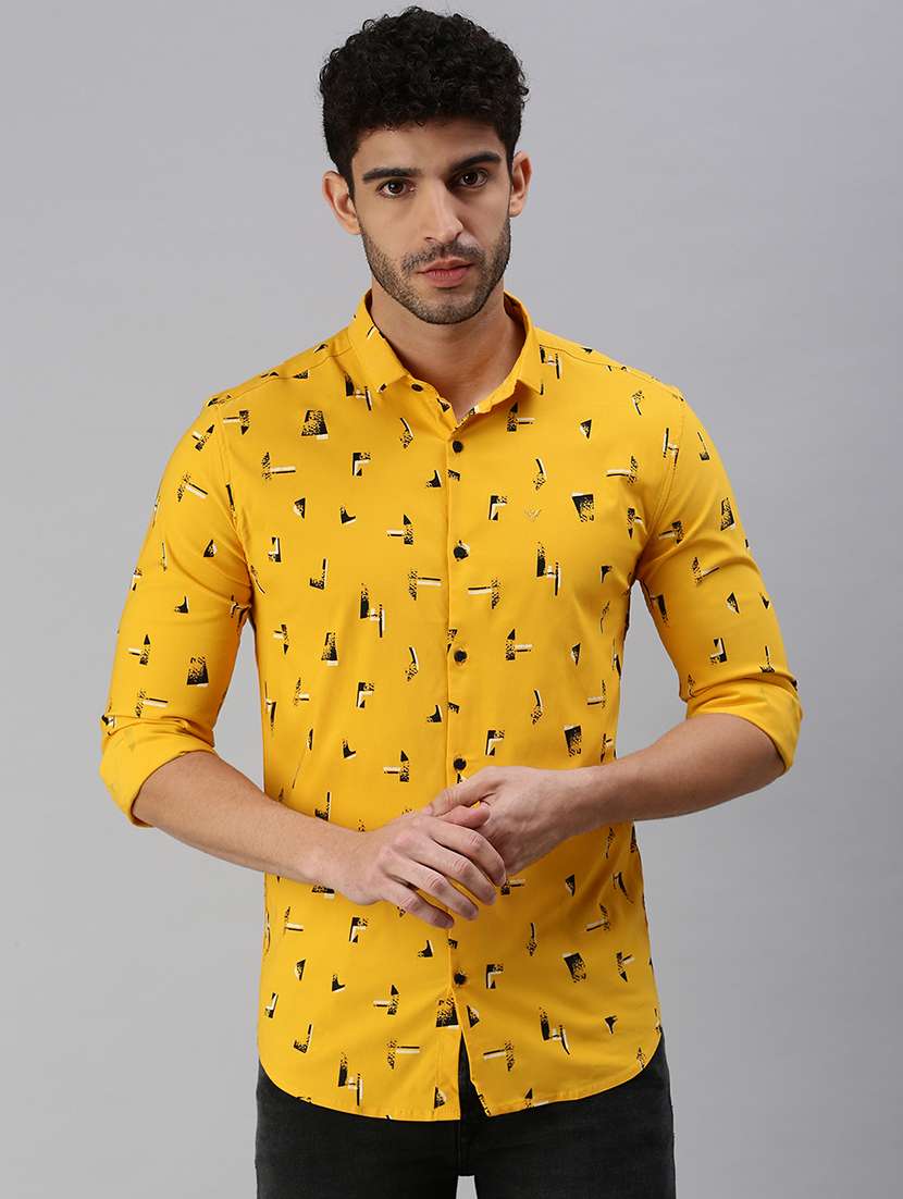 mens printed casual shirt
