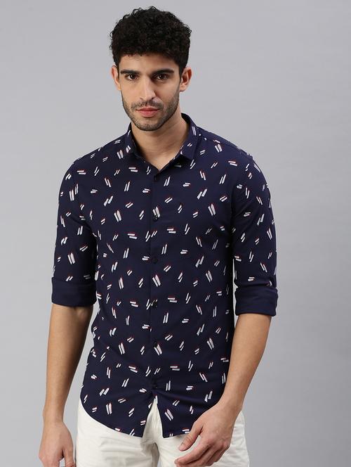 mens printed casual shirt - 18537357 - Standard Image - 0