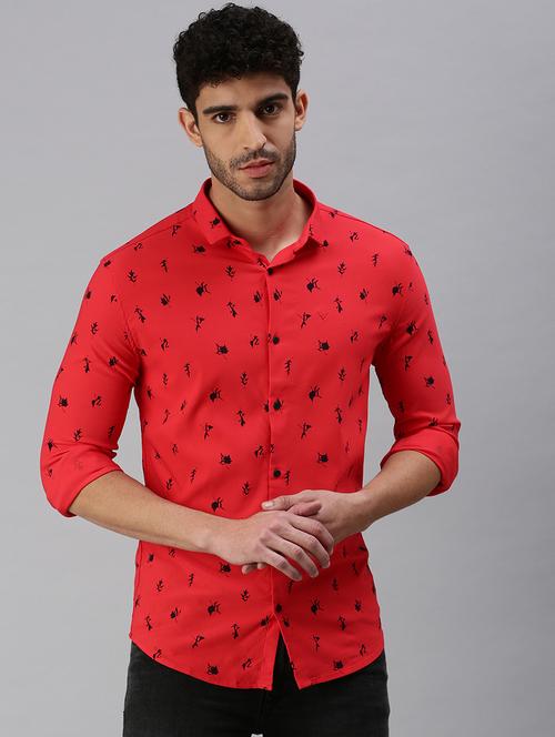 mens printed casual shirt - 18537362 - Standard Image - 0