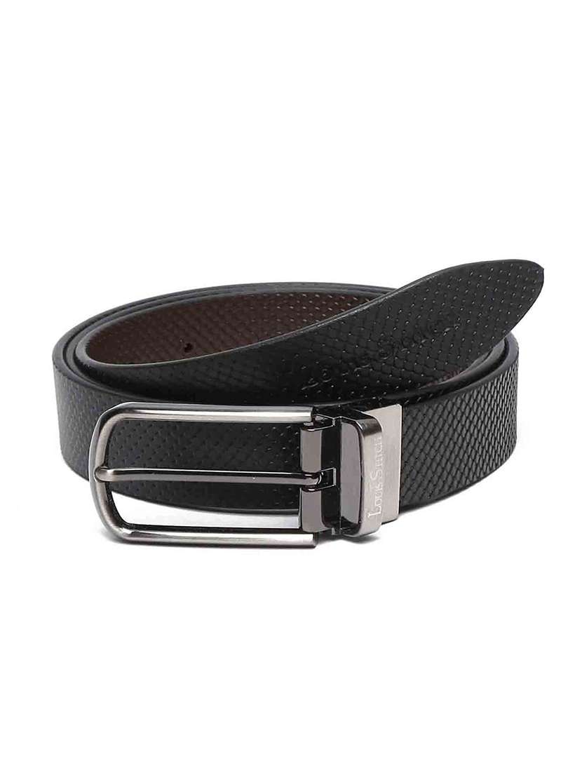 gunmetal leather belt