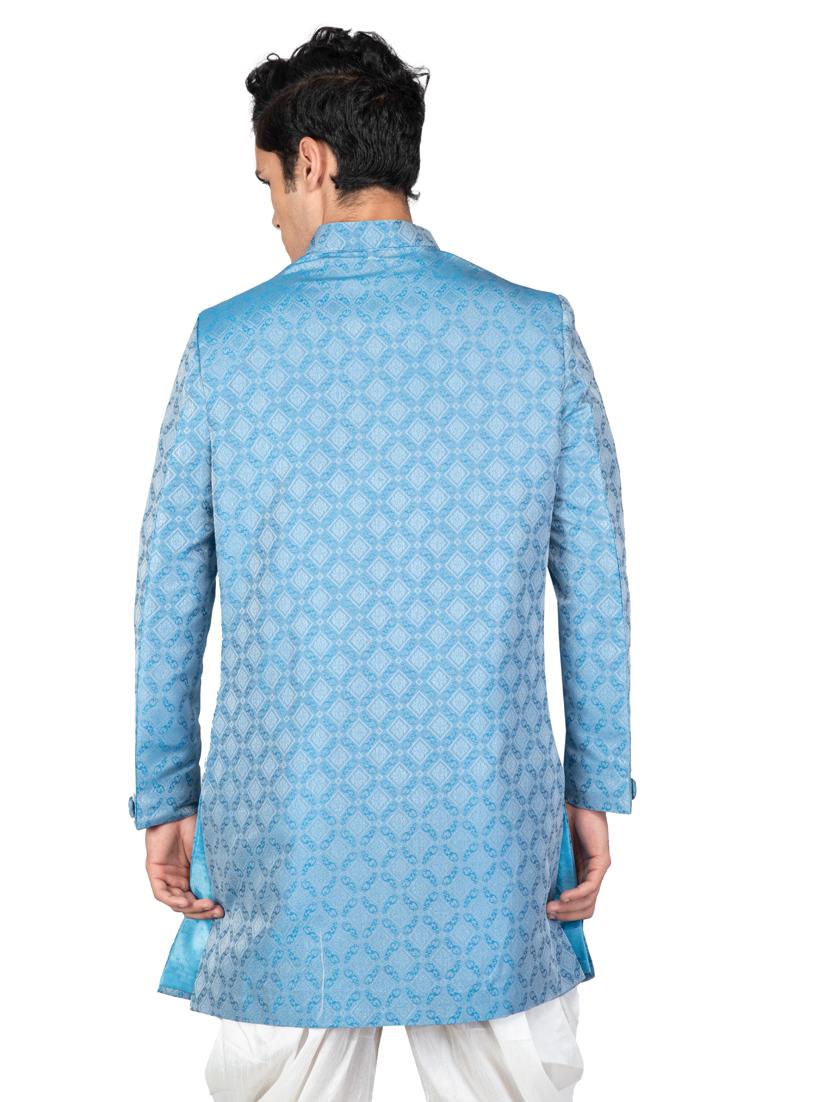 self designed silk blend ethnic wear sherwani set - 18537588 - Standard Image - 1