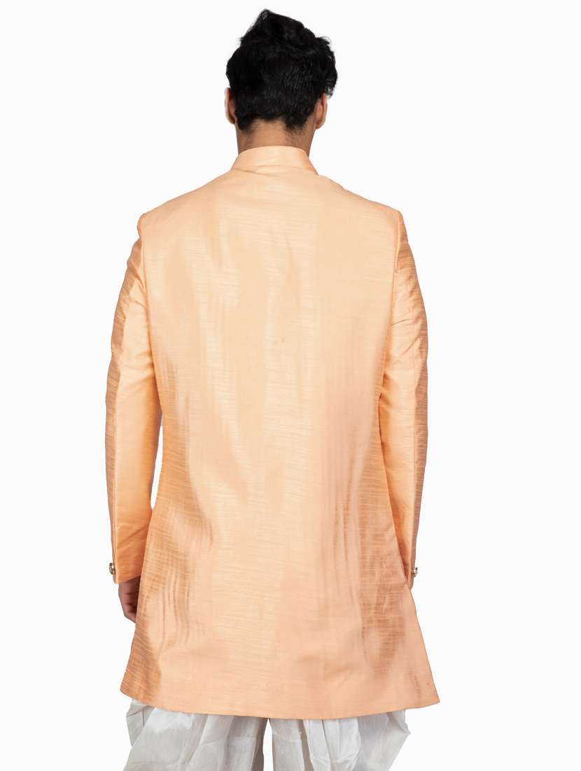 solid silk blend ethnic wear sherwani set - 18537590 -  Standard Image - 1