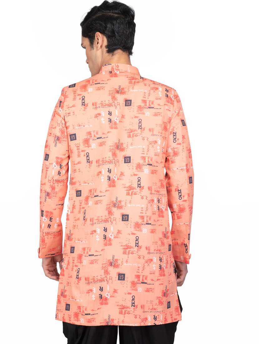 printed silk blend sherwani ethnic wear set - 18537594 -  Standard Image - 1