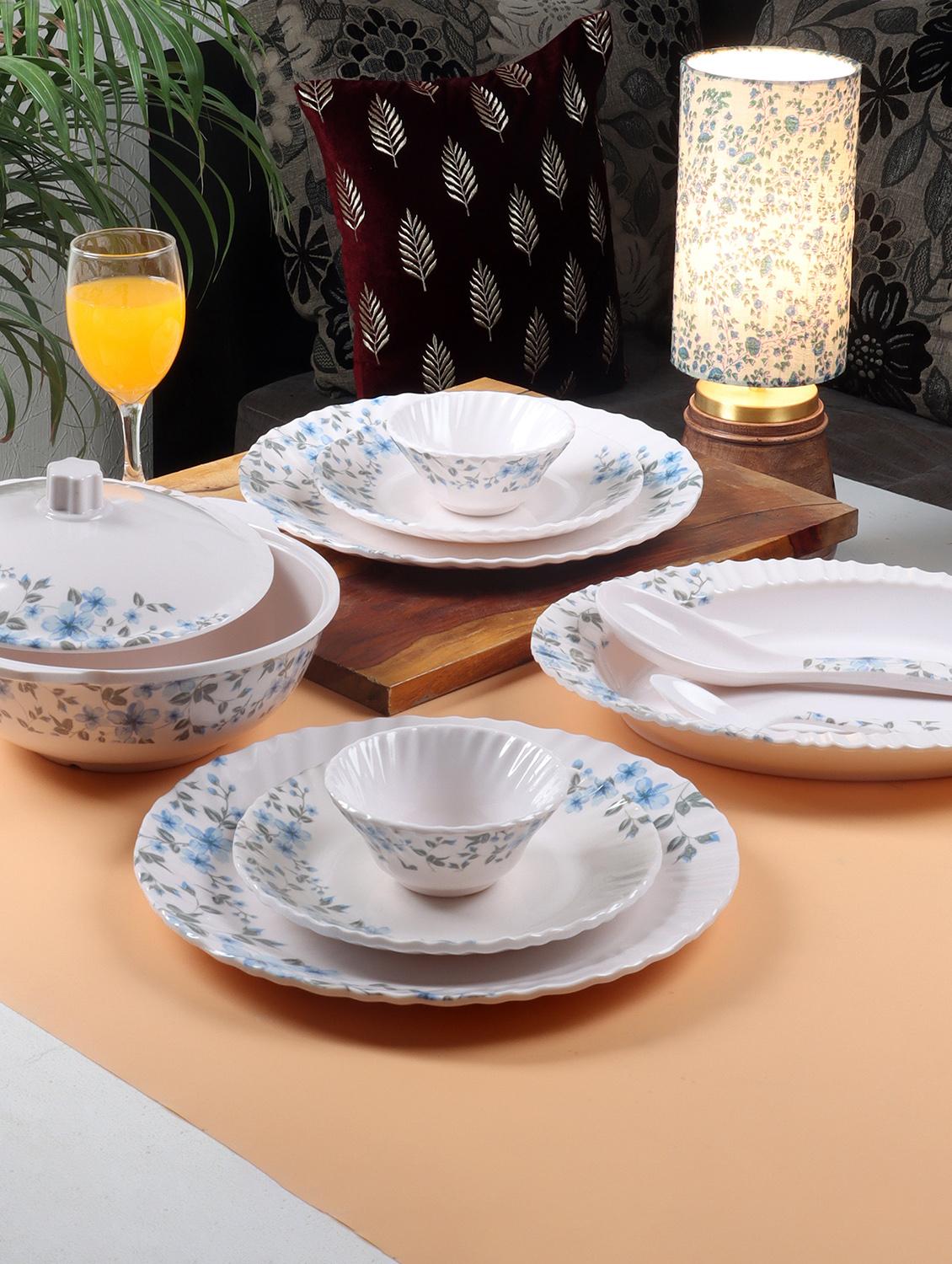cdi 39 pcs blue floral dinner set