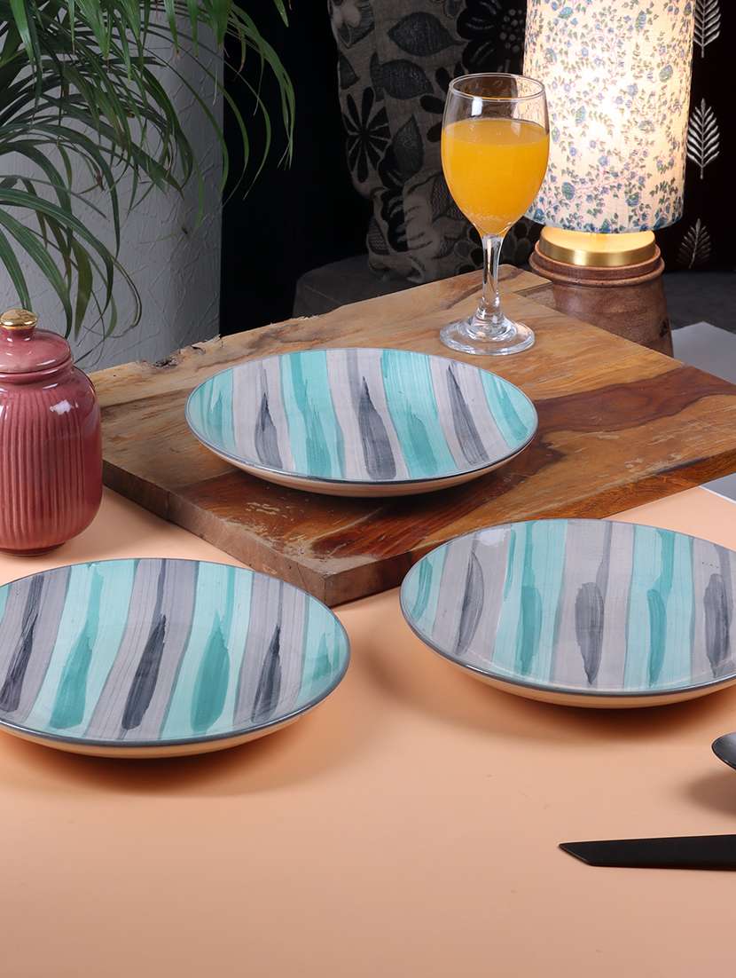 cdi green grey 4 pcs ceramic quarter plates