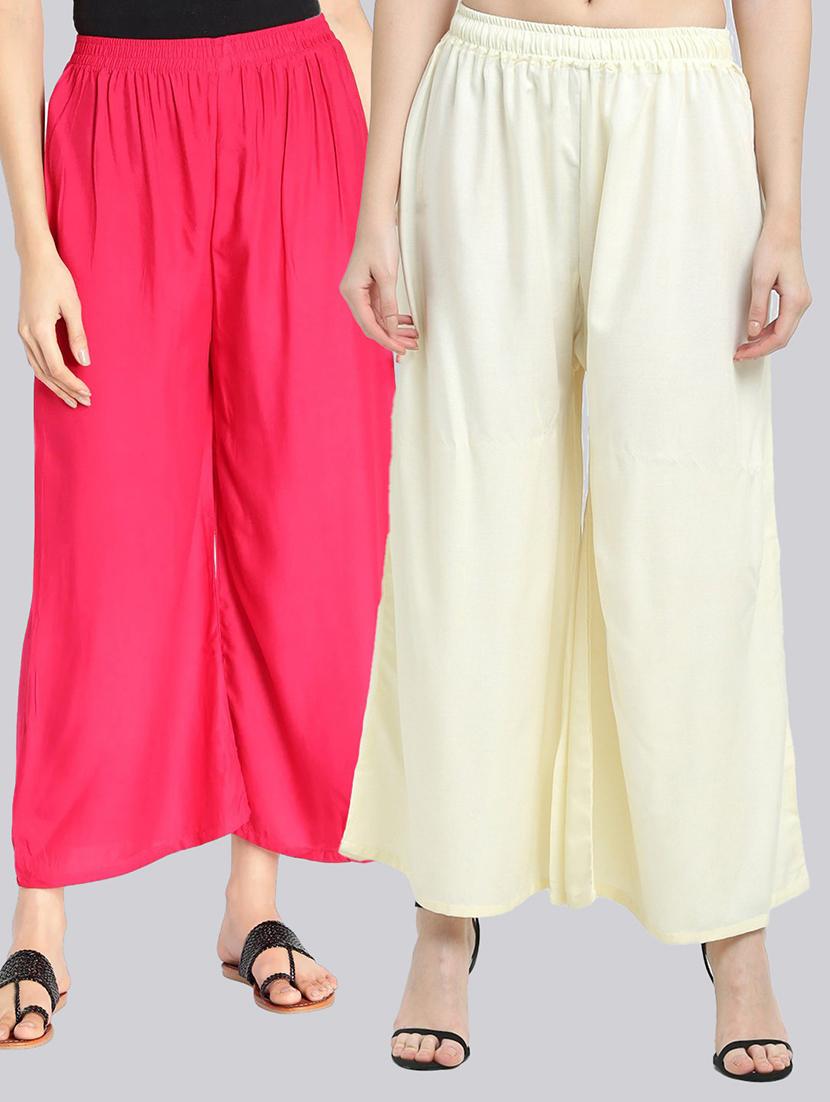 pack of 2 solid cullottes palazzo - 18539437 - Zoom Image - 0
