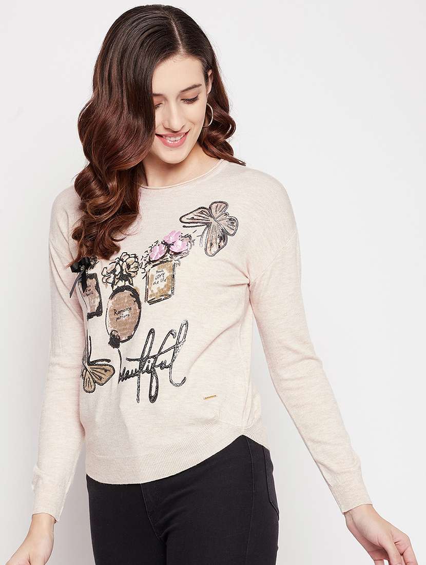 crew neck printed regular pullover - 18539480 -  Standard Image - 1