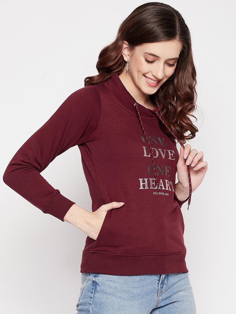 cowl neck printed sweatshirt - 18539494 -  Standard Image - 1