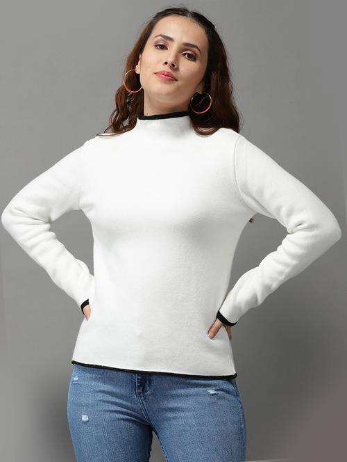 mock neck solid pullover - 18545183 - Standard Image - 0