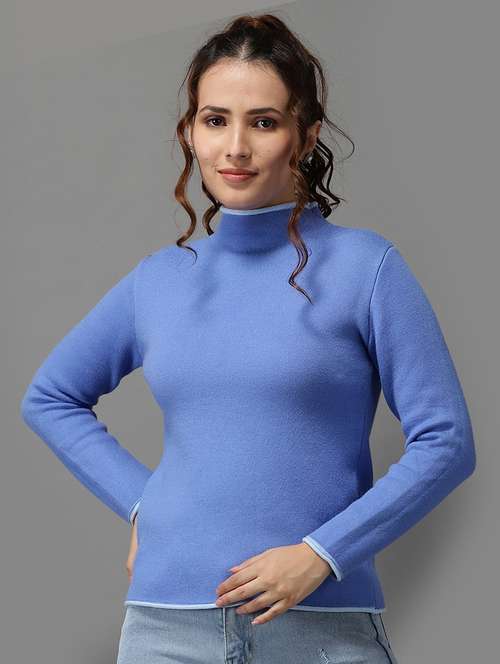 mock neck solid pullover - 18545184 - Standard Image - 0