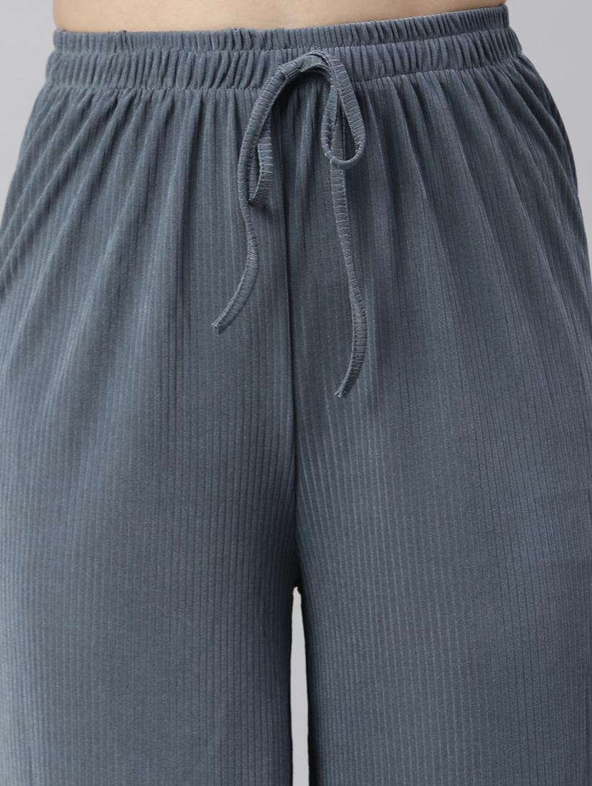 drawstring waist solid track pant - 18545277 - Standard Image - 4