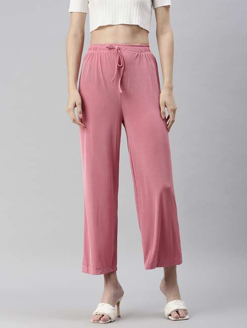 drawstring waist solid track pant - 18545279 -  Standard Image - 0
