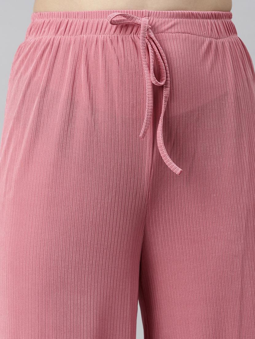 drawstring waist solid track pant - 18545279 - Standard Image - 4