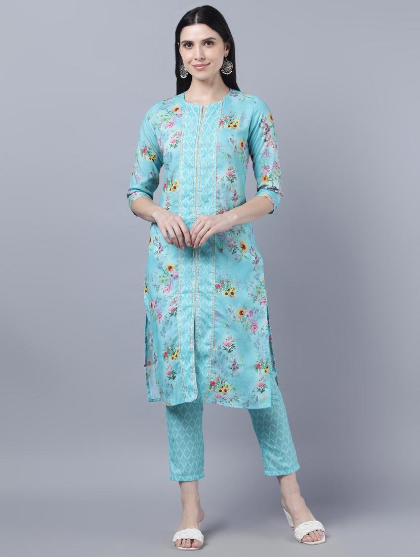 floral kurta pant set - 18545567 - Standard Image - 1