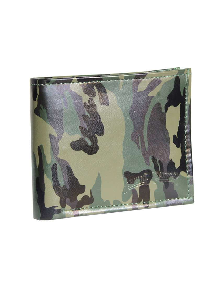 green leather wallet