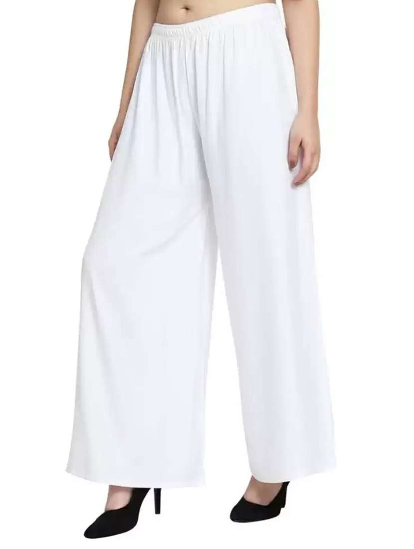 pack of 2 solid flared palazzos - 18546453 -  Standard Image - 1