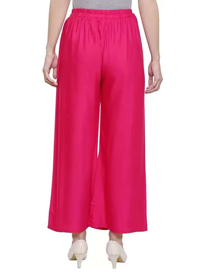 pack of 2 solid flared palazzos - 18546459 -  Standard Image - 1