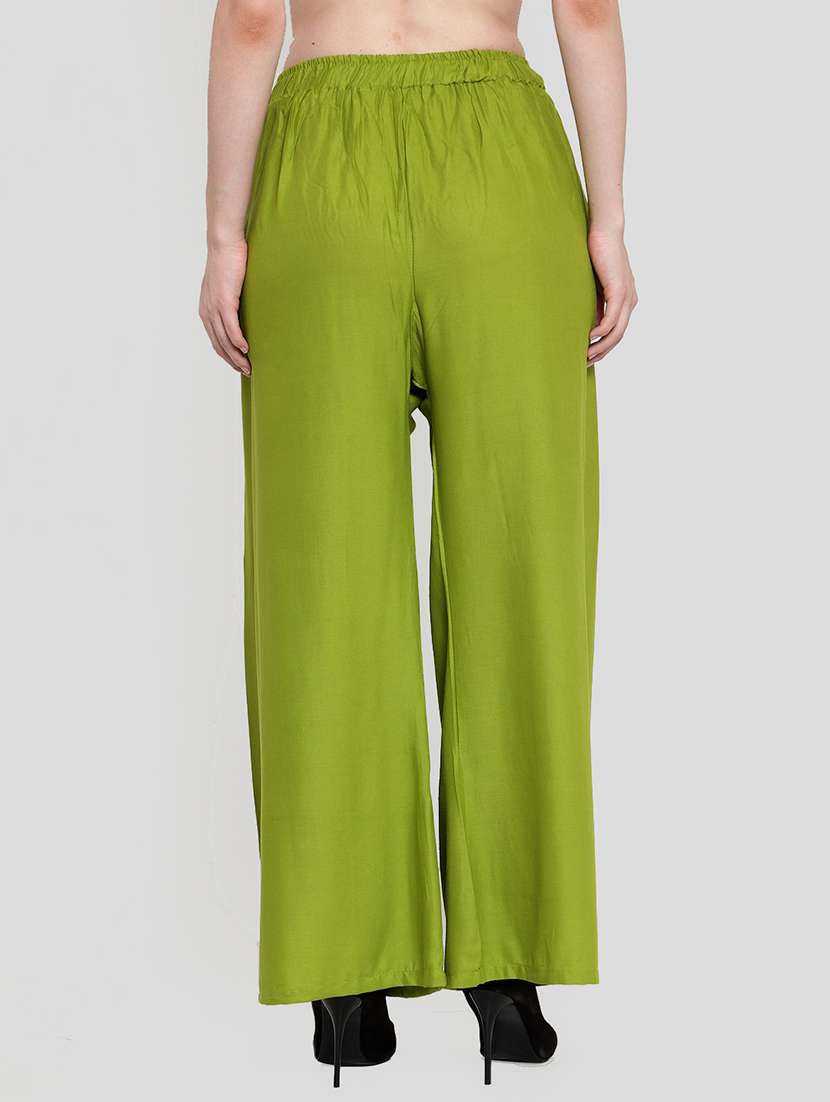 pack of 2 solid flared palazzos - 18546465 -  Standard Image - 4