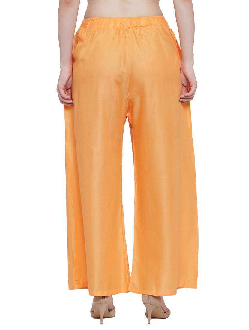pack of 2 solid flared palazzos - 18546471 -  Standard Image - 4