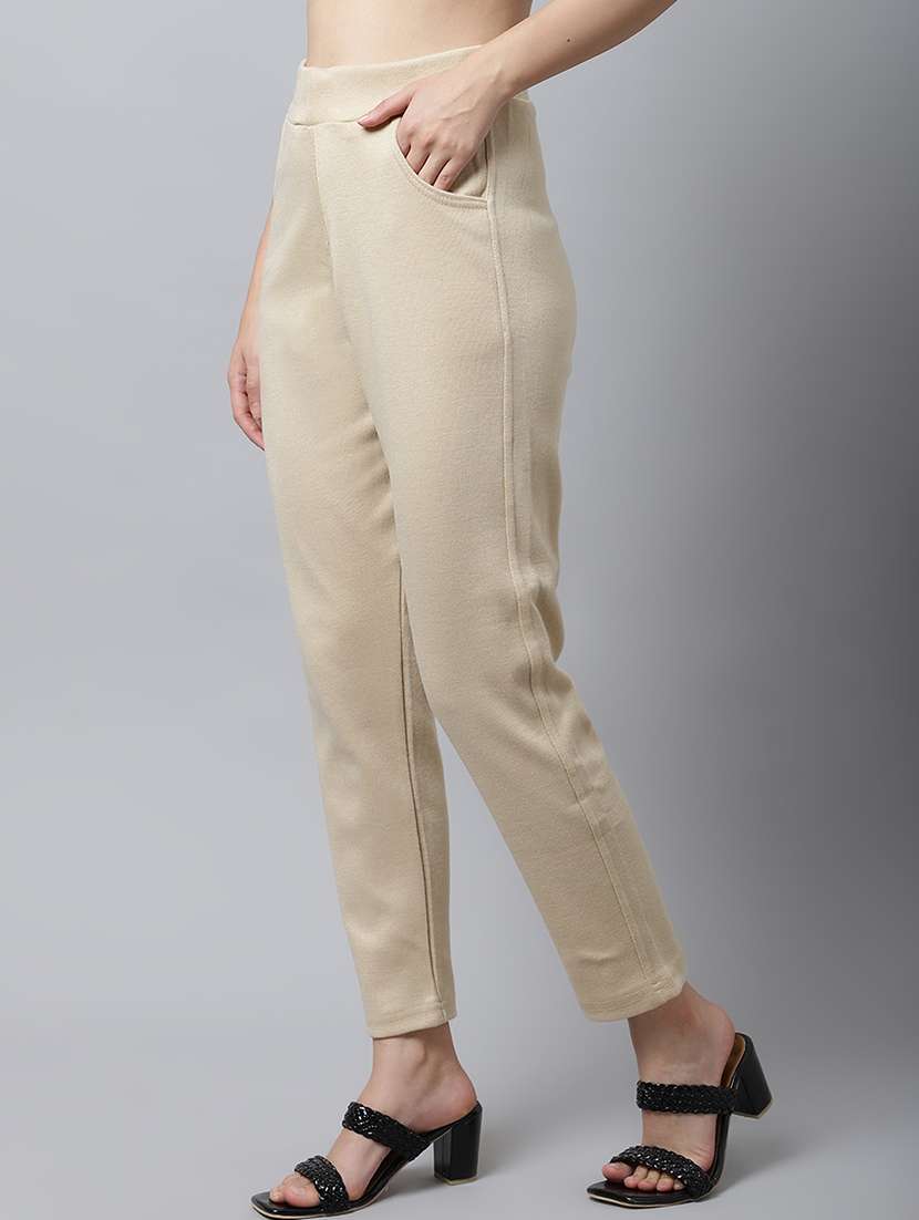 women pack of 2 solid woolen jeggings - 18546836 - Standard Image - 1