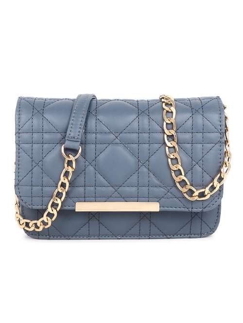 blue quilted regular sling bag - 18546923 -  Standard Image - 0