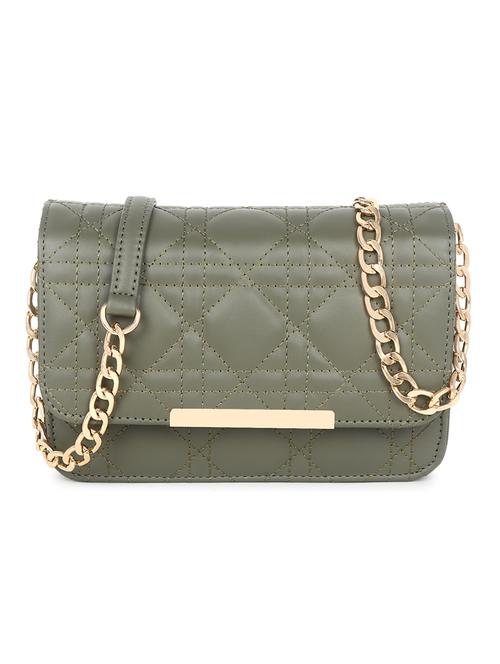 green quilted regular sling bag - 18546924 -  Standard Image - 0