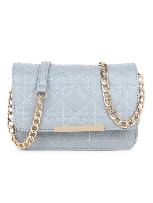 grey quilted regular sling bag - 18546925 - Standard Image - 0