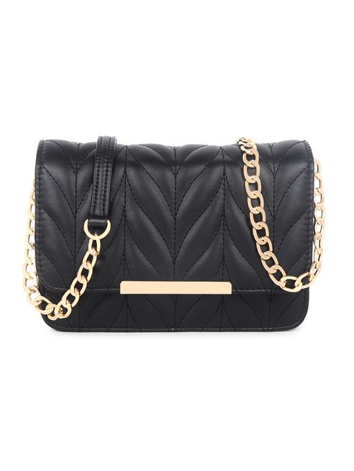 black quilted regular sling bag - 18546929 -  Standard Image - 0
