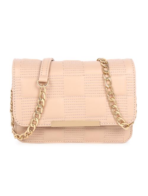 beige quilted regular sling bag - 18546935 -  Standard Image - 0