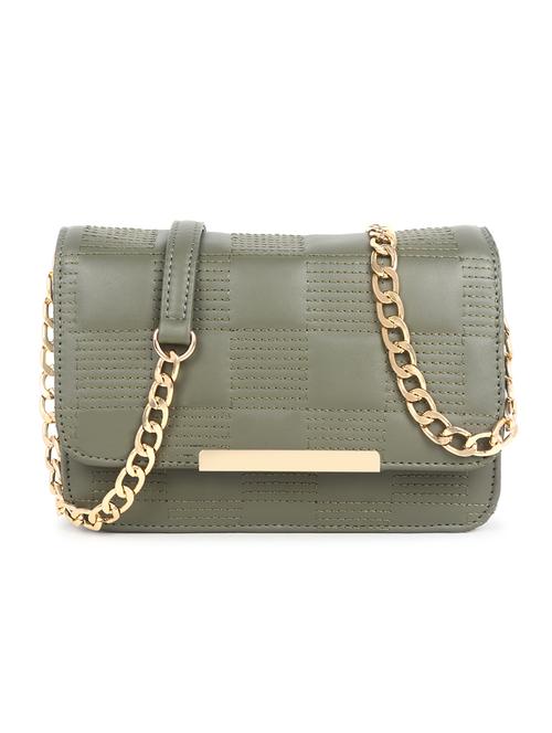 green quilted regular sling bag - 18546938 - Standard Image - 0