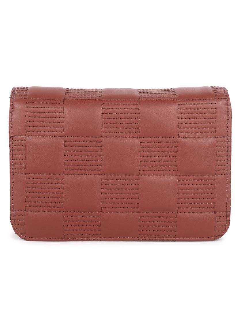 brown quilted regular sling bag - 18546941 -  Standard Image - 1