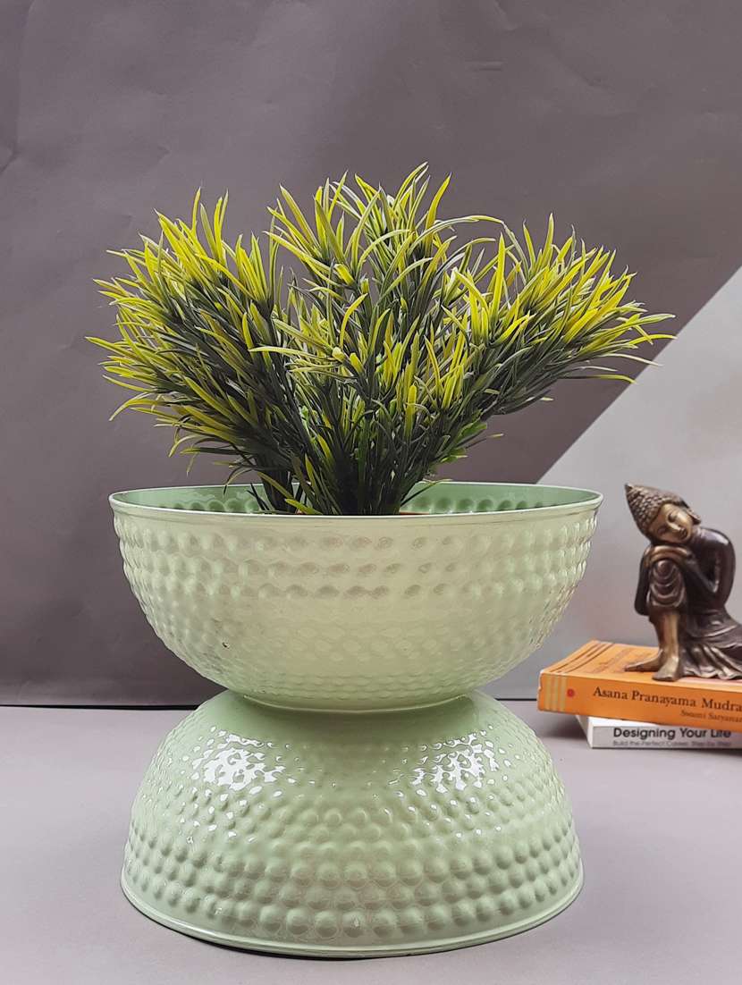 color palette double bowl planter