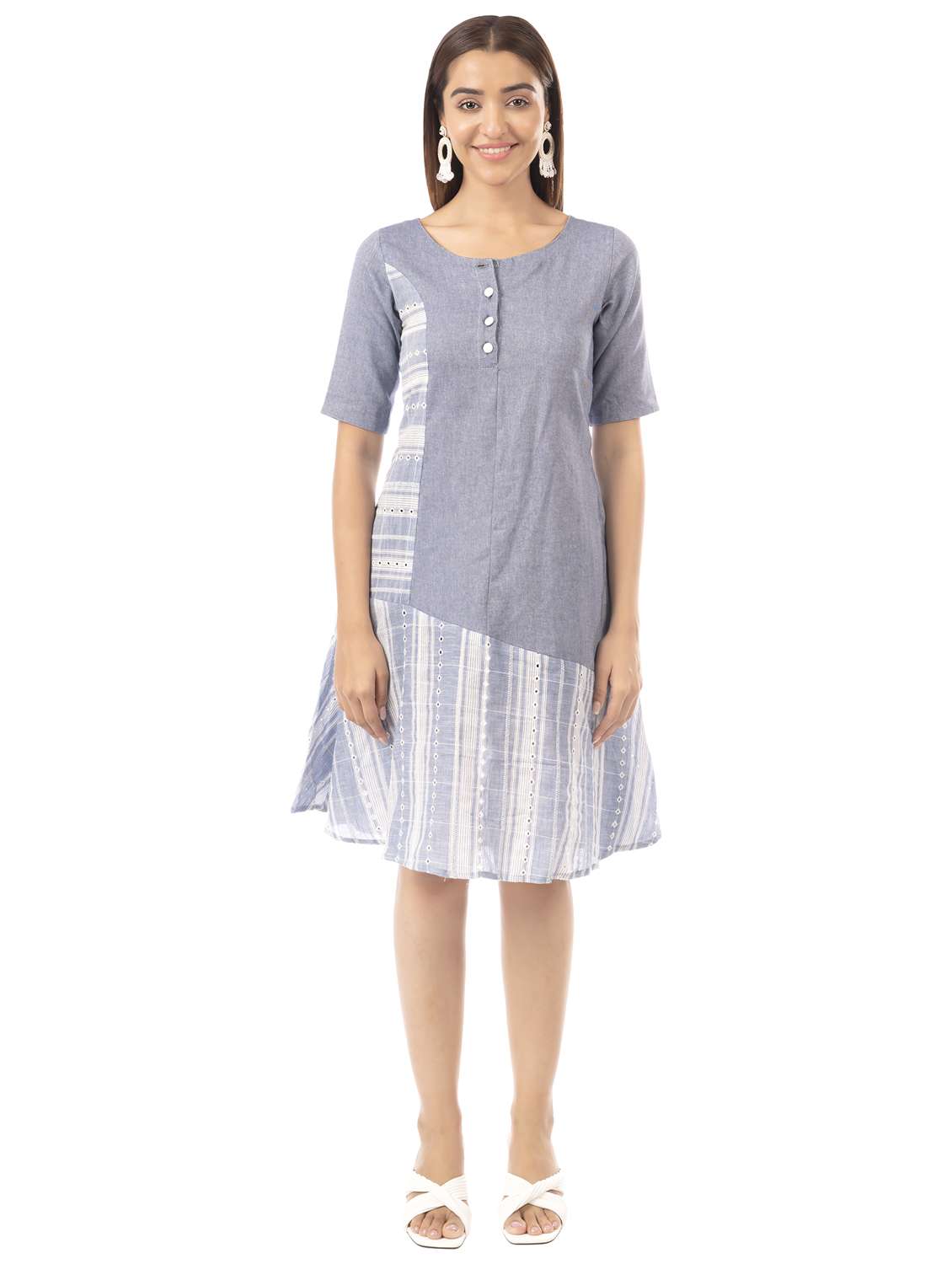 women's shift color block dress