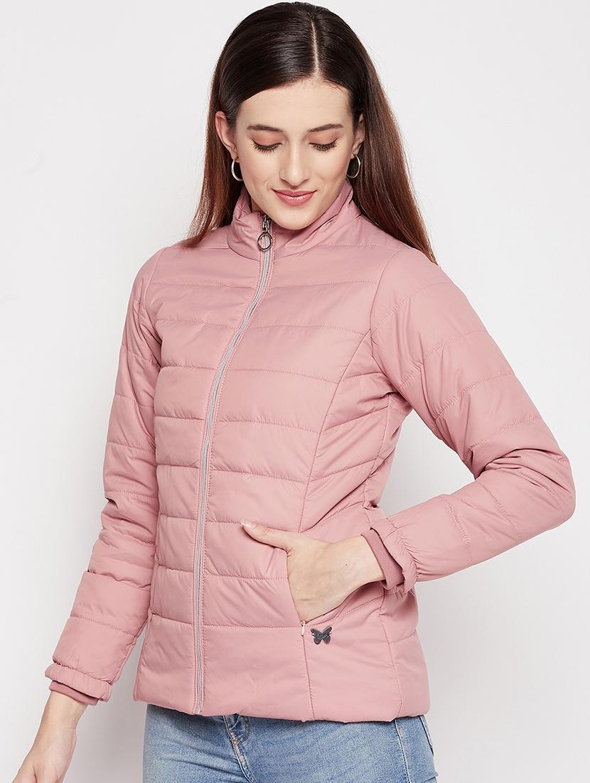 long sleeved solid quilted & padded jacket - 18548449 - Standard Image - 1